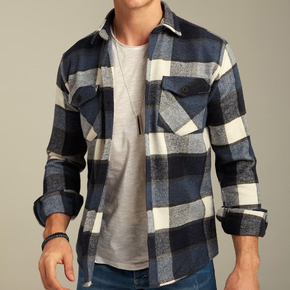 Trendyol Other - Man's Plaid Flannel Blue Shirt
